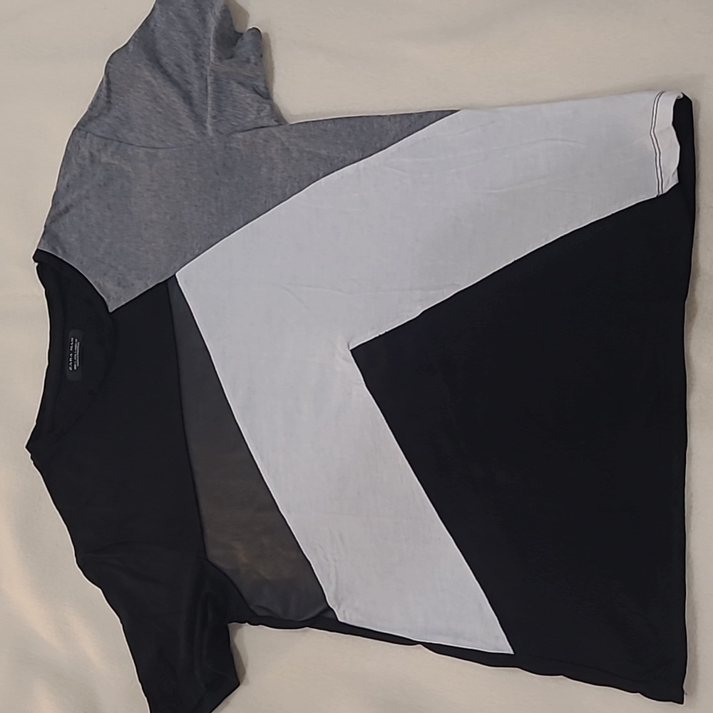Black and Gray Geometric T-Shirt